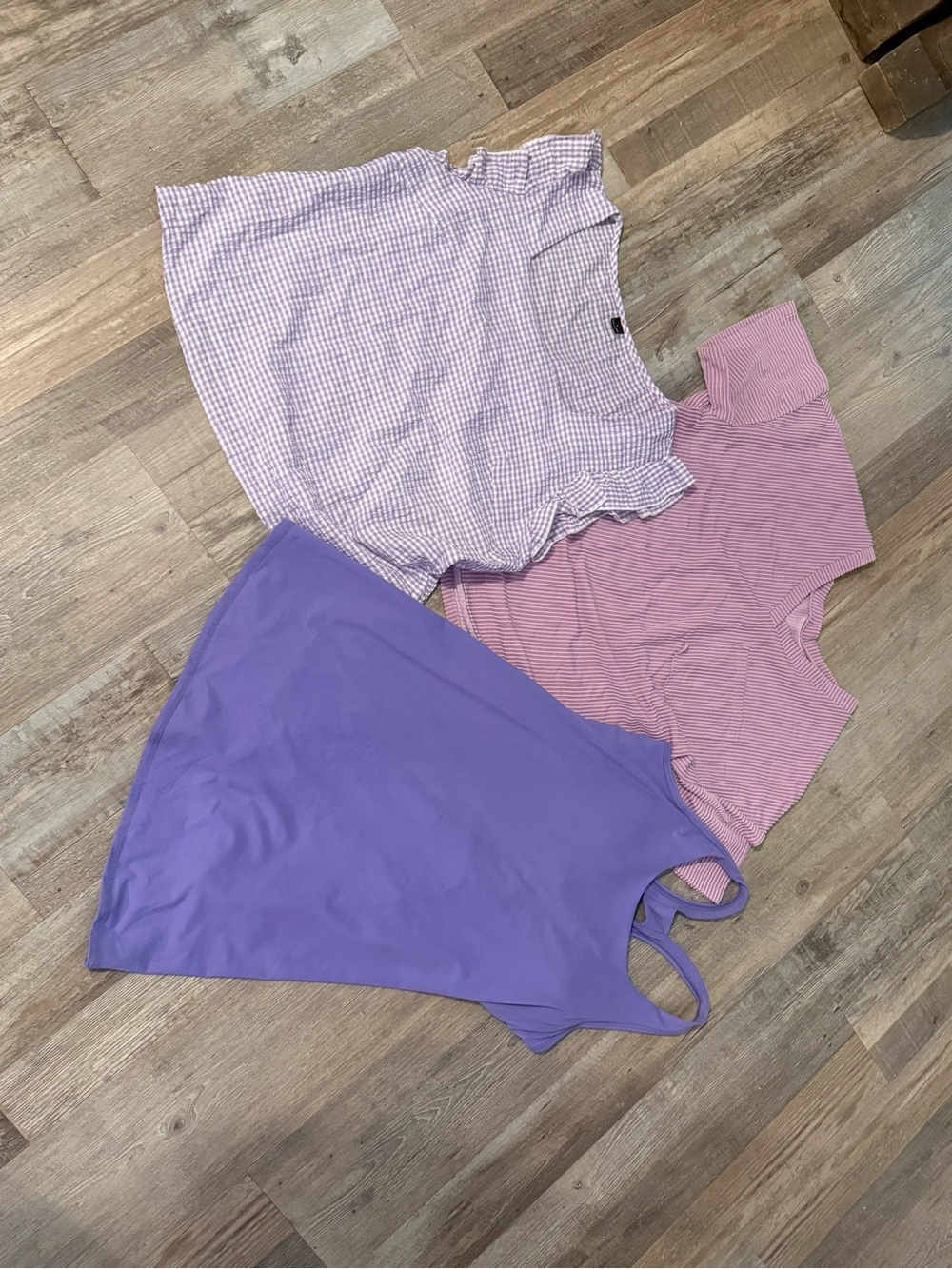 Lilac & Pink Mix Women's Tops and Tank Set